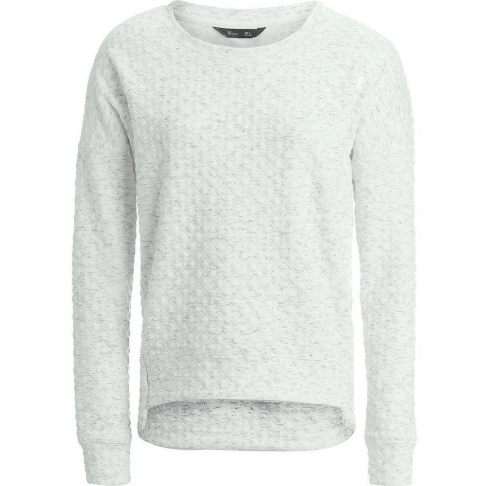 Stoic quilted popcorn knit pullover, ski, hiking gorpcore sweatshirt white cream - Picture 4 of 16